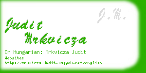 judit mrkvicza business card